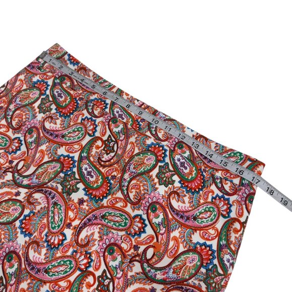 Talbots Womens Paisley Print A-Line Skirt Size 10 Multicolor Scalloped Hem Lined - Picture 3 of 9